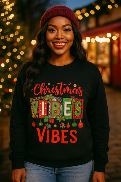 Christmas Vibes Sweatshirt – Cozy Holiday Edition